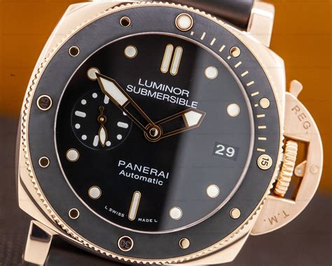 panerai submersible steel|Panerai submersible 42mm rose gold.